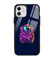 iPhone 12 Pro Neon Astronot Tasarımlı Glossy Telefon Kılıfı