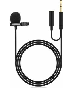 ZR255 Jh043A Jack Kulaklık Girişli Kablolu Mikrofon (Siyah)