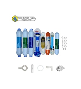 Fluxtek Kapalı Kasa Su arıtma Uluslar arası Sertifikalı 8li  Pera Water mineral Filmtec Dupon mebran