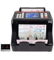 Sigma SC7520B Karışık Para Sayma Makinesi - Tl - Euro - Usd - Türkçe Sesli Uyarı + Müşteri Ekranı