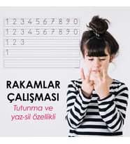 Rakam Çalışması 56X85 cm Sihirli Akıllı Kağıt Tahta ( Rakamlar Çalışması + Kalem)