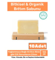 Özel Doğal Bitkisel Organik Güzel Kokulu Saç Için Bıttım Sabunu 100 Gr x 10 Adet