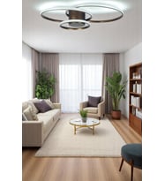 Sole Modern Tasarım Bronz Renk Salon - Mutfak - Hol Beyaz Led 3 Lü Avize