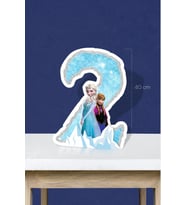 Frozen Karlar Ülkesi Temalı Ayaklı Rakam Pano - 2 Yaş (40 cm)
