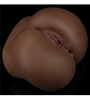 Lovetoy 4 Realistik Ten Dokulu Çift İşlevli Siyah Vajina Mastürbatör 