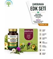 ShiffaHome Enginar Yaprağı 60 Kapsül & Çareburada EDK PLUS Karışık Bitkisel Toz Enginar, Devediken