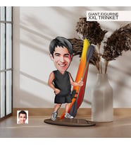 BK Gift Kişiye Özel Kano Karikatürlü Büyük Boy Ahşap Biblo-1 Arkadaşa Hediye , Sevgiliye Hediye, Kişiye Özel Biblolar