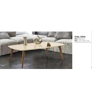 Orta sehpa 11781 OSM OVAL Kayın Retro Ayak Krem Ceviz Tabla Kutu sevk El Yapım