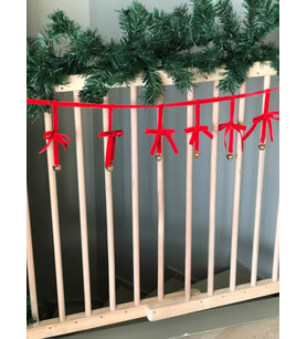Yeni yıl Kadife Kurdele Gold Zilli Zincir Noel Çam Ağaç Süsü ev dekoru yeni yıl (Kırmızı)