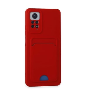 Xiaomi Redmi Note 11 Pro Kılıf Kelvin Kartvizitli Silikon - Kırmızı