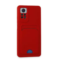 Xiaomi Redmi Note 11 Pro Kılıf Kelvin Kartvizitli Silikon - Kırmızı