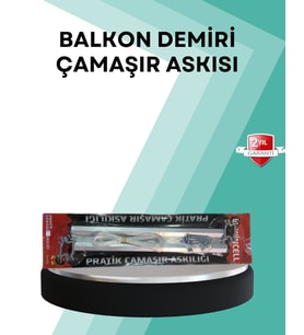 Kare Küpeşte Uyumlu Balkon Çamaşır Askısı 25x60 cm Beyaz Pratik