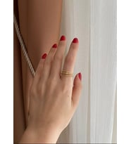 Taşlı Sarmal Gold Yüzük