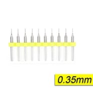 PCB Mikro Karbür CNC Matkap Ucu 10lu Set 0,35mm Tungsten 18 Shank