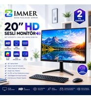 20″ Full HD LED Bilgisayar Monitörü 60Hz Yenileme, 5ms Tepki Süresi, VGA Girişli