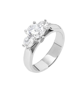 Starlight Diamond Pırlanta Montür 925 Ayar Gümüş Bayan Tria Yüzük