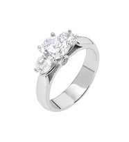 Starlight Diamond Pırlanta Montür 925 Ayar Gümüş Bayan Tria Yüzük
