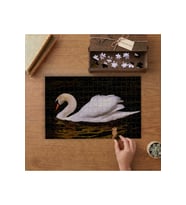 Kuğu Kuşu - Beyaz Kuğu Tasarımı 240 parça Ahşap Puzzle Ahşap Kutuda MP05242