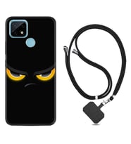 Realme C11 C21 C21Y C25Y C11 2021 Kılıf Boyun Askılı Silikon Black Eyes 1644