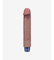 Fastieshop Şarjlı Titreşimli Platin Silikon Dildo 22.8 cm (Siyah)