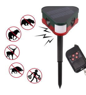 Ayt Powermaster PM-26949 Mikrofonlu Sesli Hayvan Kovucu Alarm Cihazı Solar Güneş Enerjili Panelli Vahşi Hayvan Kovacağı