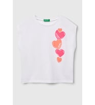 Benetton Kız Çocuk Tişört (Beyaz)