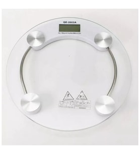 Mulvxkrg Krg02 150 Kg Kapasiteli Yuvarlak Şeffaf Dijital Banyo Cam Baskül Terazi Tartı (Mulvix)