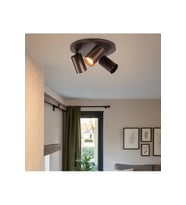 3’lü Kahverengi LED Tavan Spot Avize GU10 OS RAM Tasarruflu LED Ampül 2700K/3000K/4000K/6500K