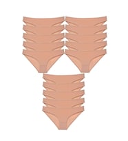 Mulvxbrf Brf02 15 Adet Süper Eko Set Likralı Kadın Slip Külot Ten (Mulvix)