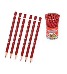 Kırmızı Jumbo Üçgen İlk Kalemim Mikro Kırmızı Kalın Kurşun Kalem Başlagıç 6 Adet