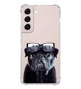 PrintiFy Samsung Galaxy S22 Plus Uyumlu Köpek 3 Baskılı Şeffaf Köşe Korumalı Antişok Kılıf