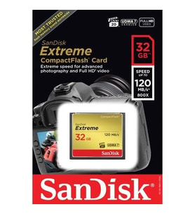 Sandisk Extreme 32 GB Compact Flash CF Hafıza Kartı (120mb/s)