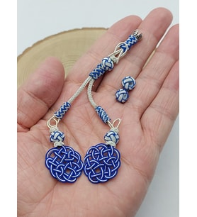 Bakır El İşi Kazaz Püskül İkili & 2 Habbeli Takım (58318)