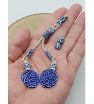 Bakır El İşi Kazaz Püskül İkili & 2 Habbeli Takım (58318)