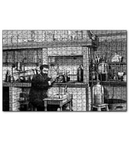 Cakapuzzle Bilim Adamı Eski Laboratuvar Deneyi  Puzzle Yapboz MDF (Ahşap) (120 Parça)