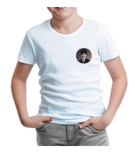 Atatürk - Portre Logo Beyaz Çocuk Tshirt
