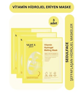 Dermal Seoulface Vitamin Hydrojel Şeffaflaşan Eriyen Maske 34g 3 Adet