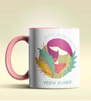 Kişiye Özel Seni Çok Seviyorum Canım Annem Pembe Kupa Bardak (Pembe)