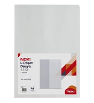 Noki Poşet Dosya L Tipi A4 Şeffaf N-4810 100lü (Renksiz)