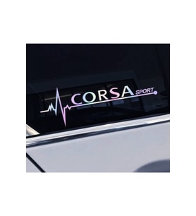 Corsa Yan Cam Sticker Oto Kapı 20 Cm X 7 Cm Hologram c69