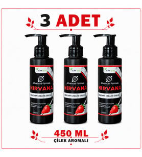 Çilek Aromalı Kayganlaştırıcı Jel 3 Adet 450 ml – Lubricant Gel Krem