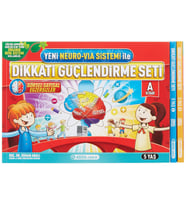 Yeni Neuro Via Sistemi İle Dikkati Güçlendirme Seti 5 Yaş (3 Kitap Karton Kutu) (Krem)