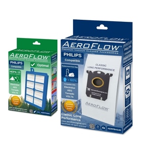 AeroFlow® Philips Performer FC9165/01 Uyumlu Hijyen Paketi  1x FC8038/01 (Optimal) - 4x FC8021/03