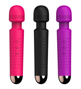 20 Modlu Şarjlı Su Geçirmez Dildo Vibratör Masaj Aleti (Mavi)
