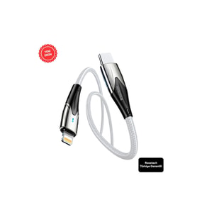 Usb-C To Lightning 20w Led Işıklı Hızlı Şarj Kablosu (Rosstech Türkiye Garantili)