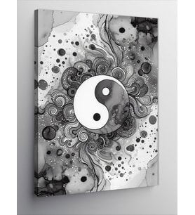 Kanvas Tablo Yin Yang Deseni
