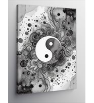 Kanvas Tablo Yin Yang Deseni