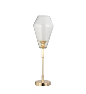 Vitale Heksa Cam Şamdan Gold 16x16x61 cm AK.JD0131