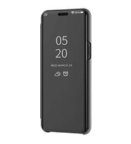 Xiaomi Redmi Note 9 Aynalı Kapaklı Lüx Kılıf (Siyah)