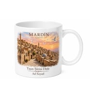 Mardin Sokakları Taş Evler Güvercin Hatıra Kupası Porselen Hediye Bardak